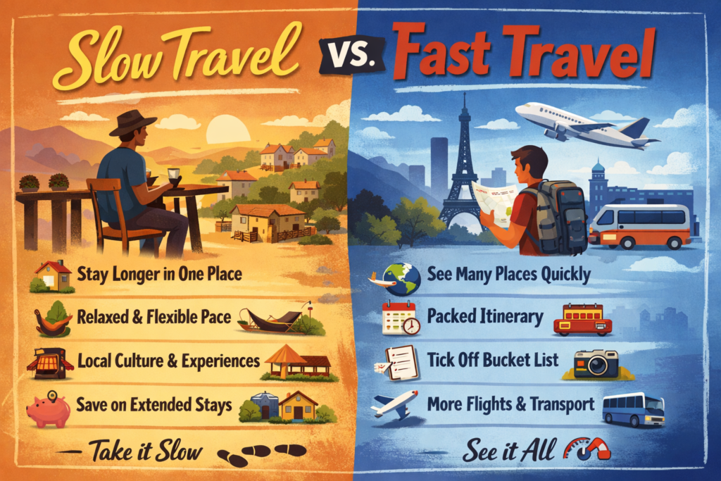 difference between Slow vs Fast Travel?